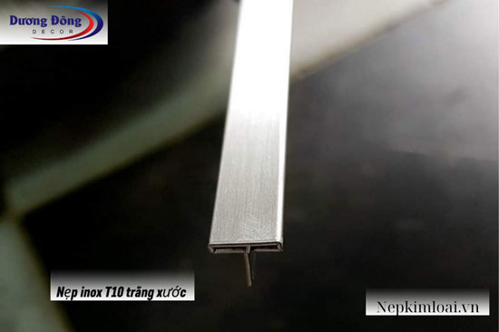 Nẹp inox T10 trắng xước