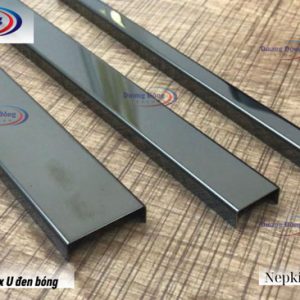 Nẹp inox U màu đen bóng