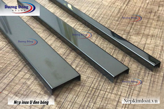 Nẹp inox U màu đen bóng