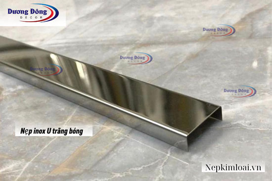 Nẹp Inox U Trắng Bóng