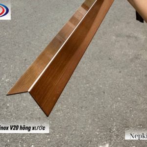 Nẹp inox V20 hồng xước