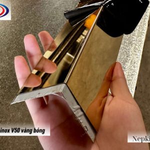 Nẹp inox V15 vàng bóng