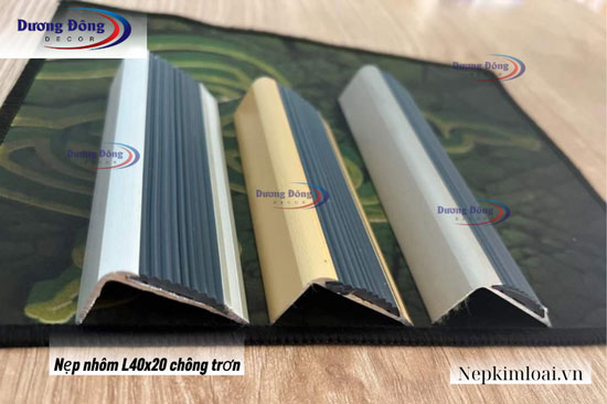 Nẹp nhôm L41 chống trơn bậc cầu thang