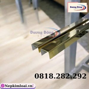 Nẹp inox U10 giá rẻ màu vàng bóng
