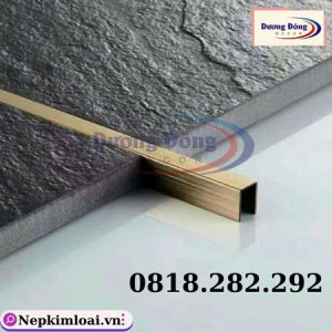 Nẹp inox U10 giá rẻ màu vàng xướt